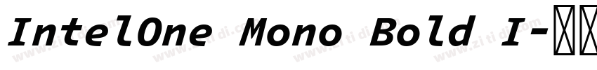 IntelOne Mono Bold I字体转换